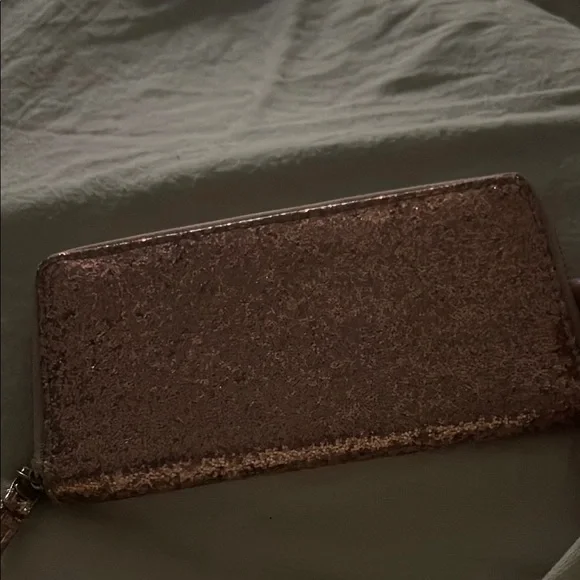 NWOT Pink Glitter Wristlet Wallet Sparkle & Co. - Picture 2 of 5